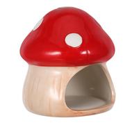 CIYODO Ceramic Mushroom House Aquarium Decor for Betta Fish and Shrimp Small Red Fish Tank Hideout Cave for Breeding Resting and Hiding Versatile Ornament for Freshwater Habitats