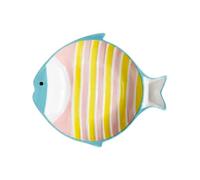 CIYODO Ceramic PET Bowl for Cats and Dogs Ocean Fish Shape Water and Food Bowl Multi-function Household Kitten Accessory