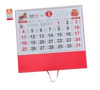 CIYODO Chinese Wall Calendar Year Horse Lunar Year Decor with Fu Character for Home Office Wall Hanging Spring Festival Asian Style Calendar