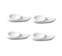 CIYODO Chopstick Decorative Ceramic 4pcs Set Rests Simple White with Chopsticks Shape and Suitable Elegant Holders Dishes for Table Washing for Dining Use