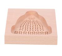 CIYODO Christmas Wooden Cookie Molds Beech Wood Biscuit Embossing Stamps Nonstick Carved Xmas Hat Design for Holiday Baking DIY Tools
