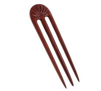 CIYODO Classic Chinese Style Hair Fork Red Sandalwood Carved Hairpin for Women Updo Accessory Elegant French Pin Design for Buns and Hairstyles Suitable for Weddings and Daily Wear