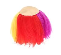 CIYODO Colorful Clown Wig Multicolor Fun Reusable Costume Accessory for Halloween Dj Parties Role Play Masquerade Stage Shows