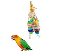 CIYODO Colorful Parrot Chew for Small Birds Safe Bird Cage Accessory with Fun Design Hanging Playground for Cockatiels Parakeets and Parrots to Climb and Explore Random Color