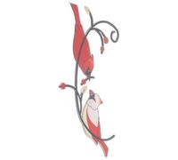 CIYODO Colorful Plastic Red Bird Wall Hanging Ornament Lightweight Wall Art Decor for Indoor Outdoor Patio Garden Porch with Hook Easy to Hang Craft Decoration