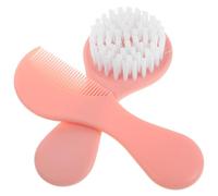 CIYODO Comb and Brush Set for Newborns Gentle Scalp Care Safe Plastic Nylon Material Charming Pink Grooming Tool Essential Necessities
