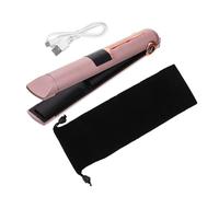CIYODO Cordless Hair Straightener Curler for Women Portable Styling Iron with Adjustable Temperature Compact Travel-Friendly Design in Rose Gold Stable Performance and Easy Charging