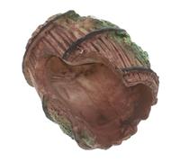 CIYODO Cork Bark Fish Tank Decorations Hideout Turtle Basking Platform Sucker for Small Spiders Spiders Reptile Rock Hide
