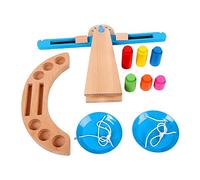 CIYODO Creative Wooden Balance Scale Set for Educational Stem Plaything to Teach Weight Concepts Enhance Calculation Skills and Develop Imagination and Coordination