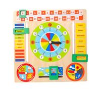 CIYODO Creative Wooden Clock Cognitive for Teaching Aid Early Educational Play Develop Thinking Imagination Safe Materials for Interactive Learning