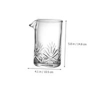 CIYODO Crystal Mixing Glass with Carved Anti-Slip Design Thickened Bottom for Stirred Cocktails Bar Use Suitable for Home and Professional Bartenders