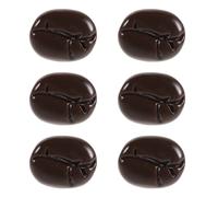 CIYODO Cute Coffee Bean Brooch Pin 6pcs Realistic Design Lightweight Resin Material with Smooth Polished Surface for Women for Social Occasions and Casual Outfits