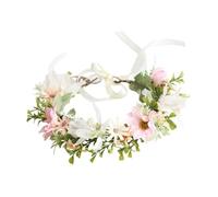 CIYODO Delicate Bride Flower Headband Lightweight Floral Headpiece for Wedding Party Charming Silk Daisy Crown for Bridal Ceremony Stylish Hair Accessory for Photo Shoots and Celebrations