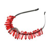 CIYODO Delicate Crystal Headband for Women with Alloy Rainbow Design, Eye-catching Hair Accessory for Party and Photography Props