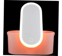 CIYODO Delicate Portable Makeup Box with LED Light Mirror Abs Cosmetics Organizer for Female Travel Supplies Multipurpose Desktop Storage Case for Cosmetics and Items Pink Handheld Vanity