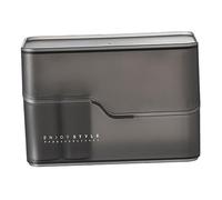 CIYODO Desktop Cosmetic Storage Rack Organizer PE Makeup Holder for Skincare Supplies Compact Black Desktop Box for Home and Office Space-saving Cosmetic Organizer with Capacity