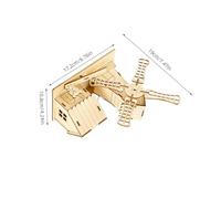 CIYODO DIY Solar Powered Windmill Kit 1pcs Wooden Solar Windmill House Science Experiment for STEM Educational Play