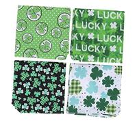 CIYODO Dog Bandana PET Bibs Puppy Kerchief Irish Themed 4PCS Lightweight Scarf for Parties and Daily Wear