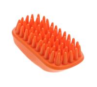 CIYODO Dog Bath Brush Soft Silicone Pet Shampoo Dispenser Grooming Shower Brush for Short Long Haired Dogs and Cats Deshedding Massage Tool Orange