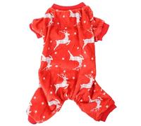CIYODO Dog Christmas Pajama Warm Flannel Outfit for Pets Adorable Holiday Costume for Dogs Thickened Sweater for Winter Comfortable and Skin Friendly for Christmas Festivities