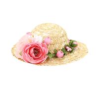 CIYODO Dog Hawaii Woven Hat Birthday Hat for Dogs Flower Photo Prop Comfortable and Soft Headdress