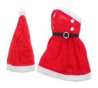 CIYODO Doll Costume Holiday Dress Up Outfit with Hat Festive Miniature Xmas Clothes for Dolls for DIY Accessories and Holiday Celebrations