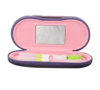 CIYODO Double Glasses Case Portable Contacts and Eyeglass Storage Box for Women Travel Lightweight Dustproof Organizer