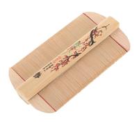 CIYODO Double Sided Bamboo Pet Comb for Cats and Dogs, Fine Tooth Detoxing Grooming Tool for Dandruff Removal and Matted Fur, Small Pets Hair Care Rake with Traditional Bamboo Material