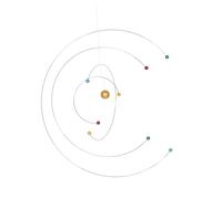 CIYODO Dynamic Atom Model Hanging Mobile Made of Metal with Modern Nordic Style for Classroom Science Projects and Living Rooms, Easy to Clean Astronomy Decor for Boys and Girls