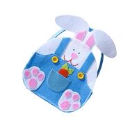 CIYODO Easter Cloth Pouch Blue Cartoon Rabbit Bag for Candy Storage 1pcs Easter Bunny Party Favor Bag for Holiday Presents