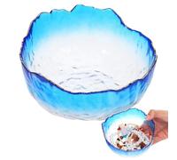 CIYODO Electric Nail Soaking Bowl for Manicure Supplies Blue Glass Bowl Designed for Nail and Hand Soak and Accelerating Soaking Process