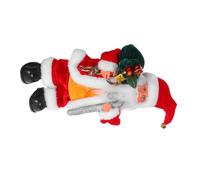 CIYODO Electric Santa with Music and Movable Joints Decorative Christmas Doll for Holiday Fun and Festive Home Ornament Safe Smooth Material Xmas Party Favor and Table Decor