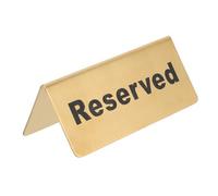 CIYODO Elegant Stainless Steel Reserved Seating Sign for Weddings Parties Banquets Table Card for Restaurants Cafes Night Clubs Events Charming Wedding Supply