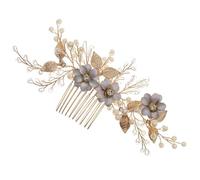 CIYODO Elegant Vintage Pearl Hair Comb for Women Reusable and Sturdy Wedding Hair Accessory with Delicate Golden Pearl Design for Appointment or Party