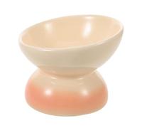 CIYODO Elevated Ceramic Cat Bowl Tilted Pet Feeder for Cats and Dogs Ergonomic Design for Comfortable Eating for Food and Water Modern Minimalist Aesthetic Supports Natural Eating Posture