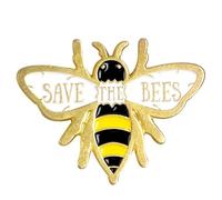 CIYODO Enamel Bee Brooch Pin for Women, Alloy Honeybee Collar Decoration with Rhinestone Accent, Lightweight Animal Lapel Pin Suitable for Wedding and Christmas Accessories