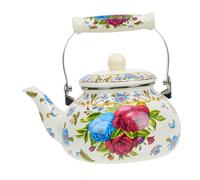 CIYODO Enamel Tea Kettle 2.5l Turkish Teapot Sturdy Water Kettle Porcelain Coated Suitable for Home and Kitchen Use