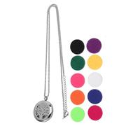 CIYODO Essential Oil Diffuser Necklace 1pc Hollow-out Tree Modeling Pendant with Felt Pad and Cotton Pads Included Fashionable Neck Jewelry for Women