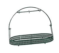 CIYODO European Style Coffee Mug Holder Tea Set Organizer Rack Drainer Dark Green Stable Iron Craft Display Stand for Kitchen Office Restaurant Counter Storage