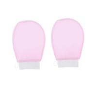CIYODO Exfoliating Bath Gloves for Women Gentle Skin-friendly Shower Mitts Lightweight and Portable Body Scrubber for Dead Skin Removal Comfortable Massage Effect Pink