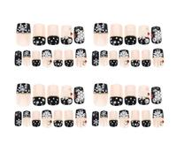 CIYODO Fake Nails Abs Material Full Cover Press on Nails Christmas 48pcs with Natural Look for Styling and Christmas Dressing