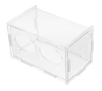 CIYODO Farmhouse Style Chicken Feeder Capacity Automatic Feeder for Poultry Acrylic Chicken Food Dispenser Two-compartment Design