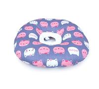 CIYODO Fashionable Pattern Cat Elizabethan Collar Soft Sponge Lick Bite Pet Recovery Collar Kitten Accessory Grey Size Xs