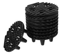 CIYODO Flower Pot Bottom Mesh Pads 12pcs Plastic Drainage Risers | Prevent Root Rot, Improve Air Circulation, Effortless Installation, Black Support for Gardening Containers