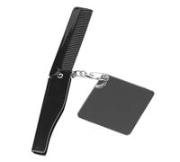 CIYODO Foldable Comb Keychain with Square Mirror for Men Portable Travel Beard and Hair Comb Compact Lightweight for Easy Storage and Carry