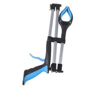 CIYODO Foldable Long Trash Picker Grabber with Strong Clamp and Ergonomic Grip Operate Folding Garbage Clip for Home Cleaning and Outdoor Litter Collection Blue Three-fold Design for