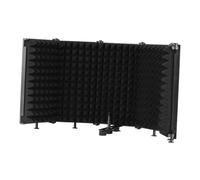 CIYODO Foldable Microphone Isolation Shield Adjustable Angles Foam Sound Absorbing Studio Recording Booth for Desktop Stand Mount Portable Mic Shield for Podcasting Broadcasting Vocals