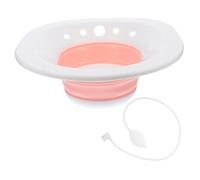 CIYODO Foldable Pink Sitz Bath Toilet Seat Wash Basin for Postpartum Care Comfortable Skin-Friendly Material Wide Bearing Point Suitable for All Toilets Reusable and Easy to Clean for