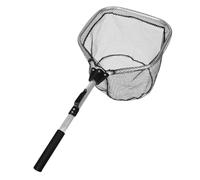 CIYODO Foldable Portable Silicone Mesh Fishing Landing Net Aluminum Alloy Frame, White Anti-Snag Fish Catching Net for Bass, Trout, and Small Fish Fishing from Kayak or Shore