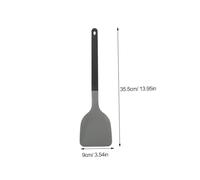CIYODO Food Grade Silicone Wok Spatula Heat Resistant Non Scratch Cooking Turner for Non Stick Pans Ergonomic Long Handle Household Kitchen Utensil Black